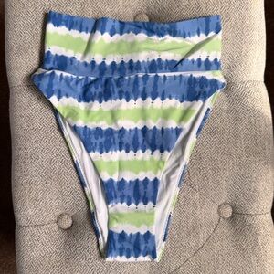 Aerie Womens High Cut Cheeky Tie Dye Bikini Swim Bathing Suit Bottoms Size XXS